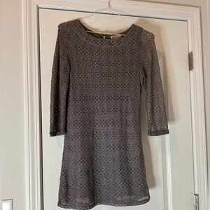 Lucky Brand Metallic Lace Dress